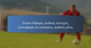 Έντσον Άλβαρες: Διεθνείς επιτυχίες, Συνεισφορές σε συλλόγους, Διεθνείς ρόλοι