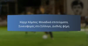Χόρχε Κάμπος: Μοναδικά επιτεύγματα, Συνεισφορές στο Σύλλογο, Διεθνής φήμη